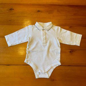 Jacadi Collared White Bodysuit (6M)